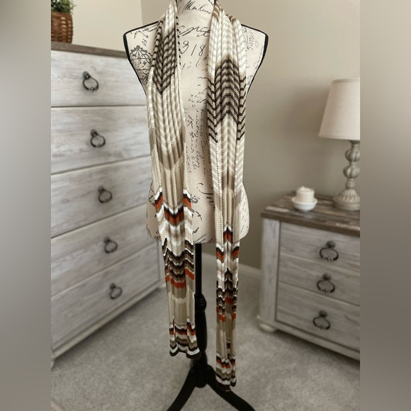 Charming Charlie Accessories - Multicolor Chevron Knit Scarf